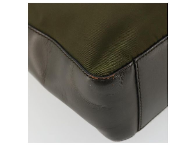 PRADA Handtasche Nylon Khaki Silber Authentisch 175268 - Ansicht 11