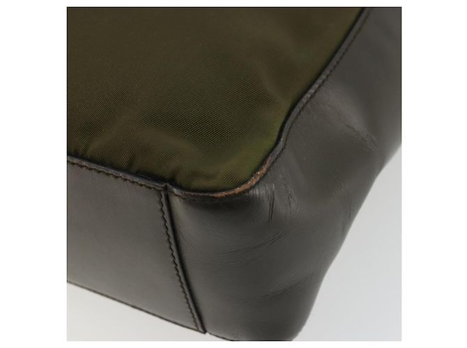 PRADA Handtasche Nylon Khaki Silber Authentisch 175268 - Ansicht 12
