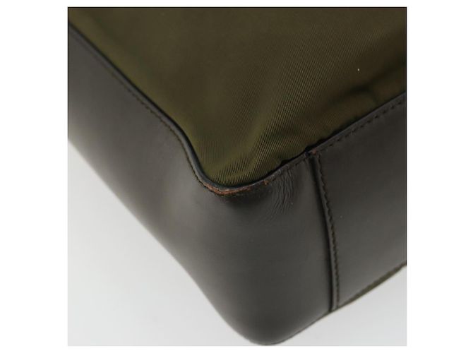 PRADA Handtasche Nylon Khaki Silber Authentisch 175268 - Ansicht 13