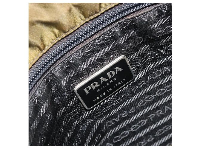 PRADA Handtasche Nylon Khaki Silber Authentisch 175268 - Ansicht 15
