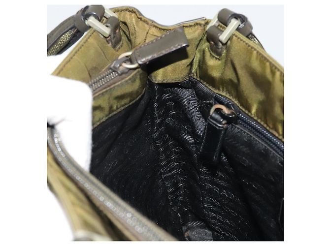 PRADA Handtasche Nylon Khaki Silber Authentisch 175268 - Ansicht 18