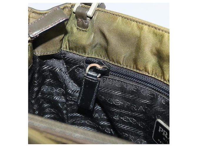 PRADA Handtasche Nylon Khaki Silber Authentisch 175268 - Ansicht 19