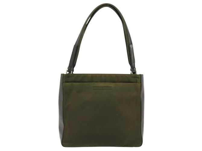 PRADA Handtasche Nylon Khaki Silber Authentisch 175268 - Ansicht 2