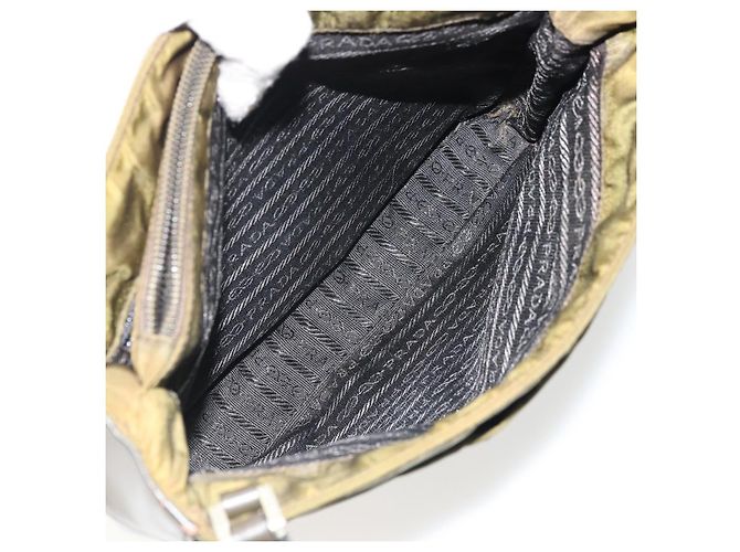 PRADA Handtasche Nylon Khaki Silber Authentisch 175268 - Ansicht 23