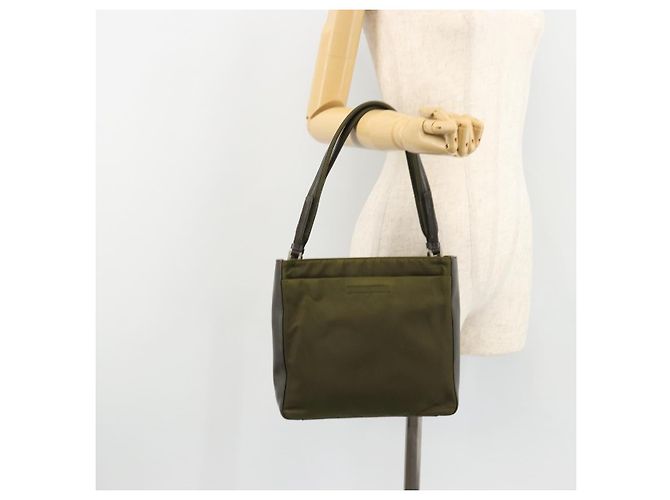 PRADA Handtasche Nylon Khaki Silber Authentisch 175268 - Ansicht 26