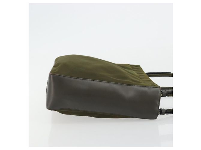 PRADA Handtasche Nylon Khaki Silber Authentisch 175268 - Ansicht 4