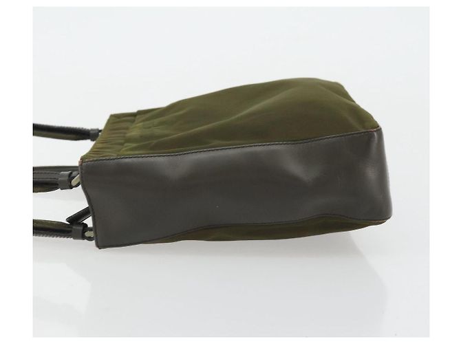 PRADA Handtasche Nylon Khaki Silber Authentisch 175268 - Ansicht 5