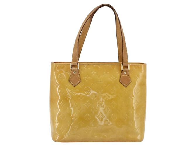 LOUIS VUITTON Borsa a Mano Houston Monogram Vernis Beige M91004 LV Auth ti3835 - vista 2