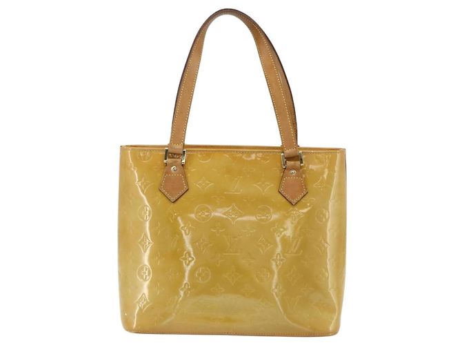 LOUIS VUITTON Borsa a Mano Houston Monogram Vernis Beige M91004 LV Auth ti3835 - vista 3