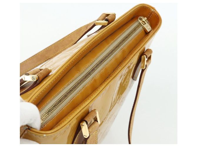 LOUIS VUITTON Borsa a Mano Houston Monogram Vernis Beige M91004 LV Auth ti3835 - vista 6