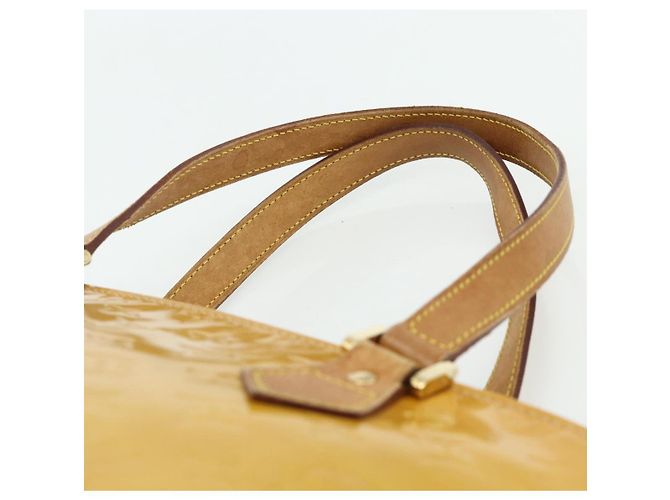 LOUIS VUITTON Borsa a Mano Houston Monogram Vernis Beige M91004 LV Auth ti3835 - vista 8