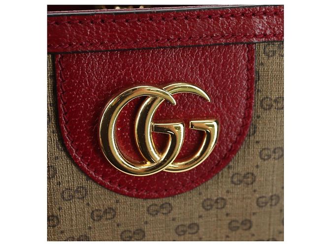 GUCCI GUCCI �~ Bolsa Micro GG Supreme Doraemon PVC 2way 653952 Auth YKZ1325SAM Bege Dourado - vista 17