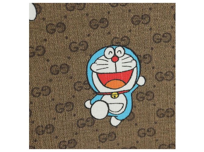 GUCCI GUCCI �~ Bolsa Micro GG Supreme Doraemon PVC 2way 653952 Auth YKZ1325SAM Bege Dourado - vista 18