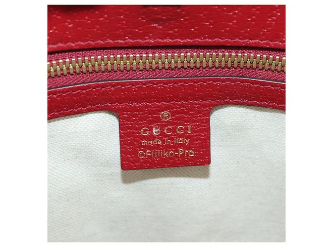 GUCCI GUCCI �~ Bolsa Micro GG Supreme Doraemon PVC 2way 653952 Auth YKZ1325SAM Bege Dourado - vista 19