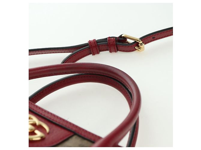 GUCCI GUCCI �~ Bolsa Micro GG Supreme Doraemon PVC 2way 653952 Auth YKZ1325SAM Bege Dourado - vista 8