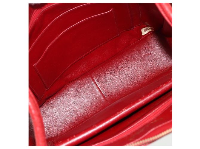 Borsa a Spalla V Stitch CHANEL in Pelle di Agnello Oro Rosso CC Auth mr2345 D'oro - vista 15