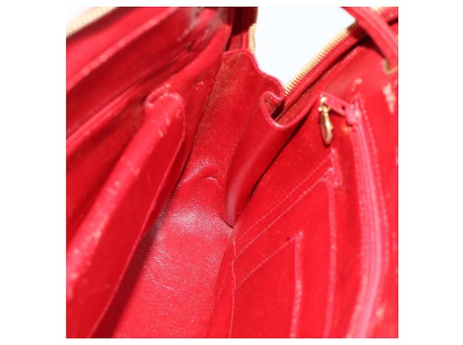Borsa a Spalla V Stitch CHANEL in Pelle di Agnello Oro Rosso CC Auth mr2345 D'oro - vista 17