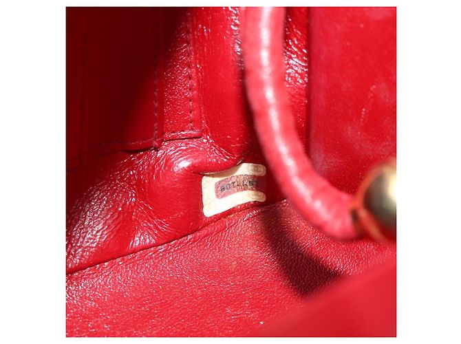Borsa a Spalla V Stitch CHANEL in Pelle di Agnello Oro Rosso CC Auth mr2345 D'oro - vista 24