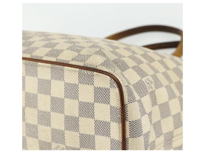 LOUIS VUITTON Borsa Tote Saleya MM Damier Azur N51185 LV Auth ti3866 - vista 10