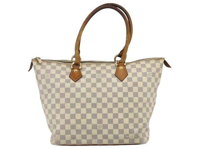 LOUIS VUITTON Borsa Tote Saleya MM Damier Azur N51185 LV Auth ti3866 - vista 2