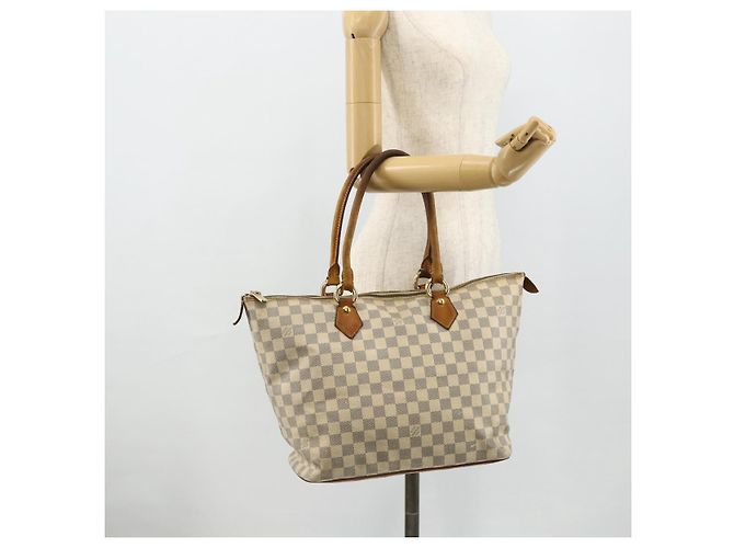 LOUIS VUITTON Borsa Tote Saleya MM Damier Azur N51185 LV Auth ti3866 - vista 21