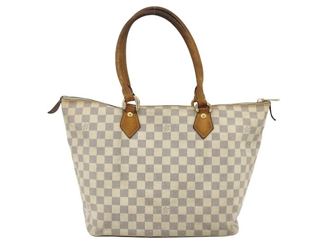 LOUIS VUITTON Borsa Tote Saleya MM Damier Azur N51185 LV Auth ti3866 - vista 3