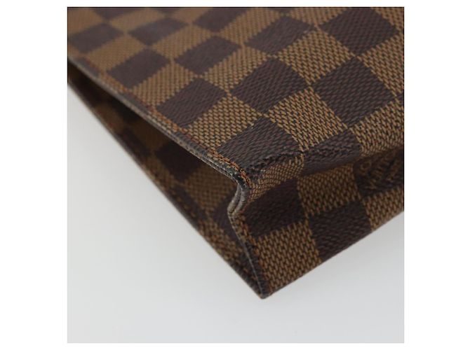 LOUIS VUITTON Poche Toilette 26 Damier Ebene N47543 Auth LV 175966 - vista 14