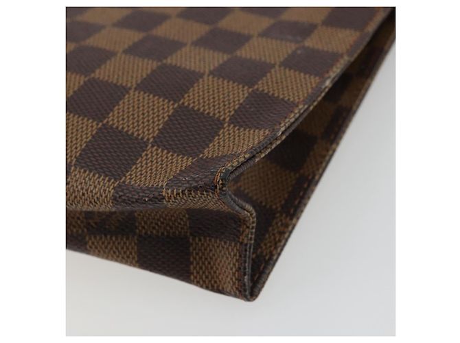 LOUIS VUITTON Poche Toilette 26 Damier Ebene N47543 Auth LV 175966 - vista 15