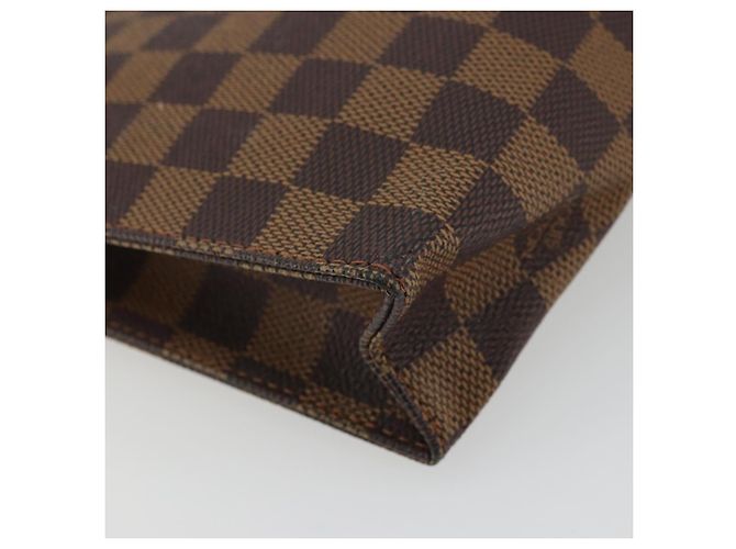 LOUIS VUITTON Poche Toilette 26 Damier Ebene N47543 Auth LV 175966 - vista 16