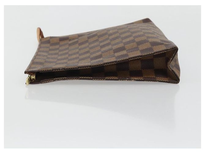 LOUIS VUITTON Poche Toilette 26 Damier Ebene N47543 Auth LV 175966 - vista 4
