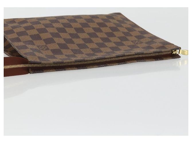 LOUIS VUITTON Poche Toilette 26 Damier Ebene N47543 Auth LV 175966 - vista 5