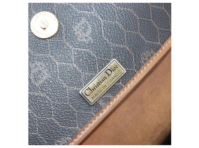 Borsa a spalla in tela a nido d'ape PVC nera e oro Christian Dior Auth 175612 Nero D'oro - vista 16