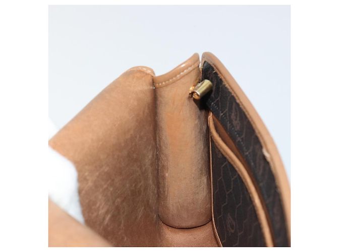 Borsa a spalla in tela a nido d'ape PVC nera e oro Christian Dior Auth 175612 Nero D'oro - vista 18