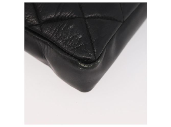 CHANEL Borsa a vita Matelassé in pelle di agnello nera oro CC Auth BA12100 Nero D'oro - vista 10