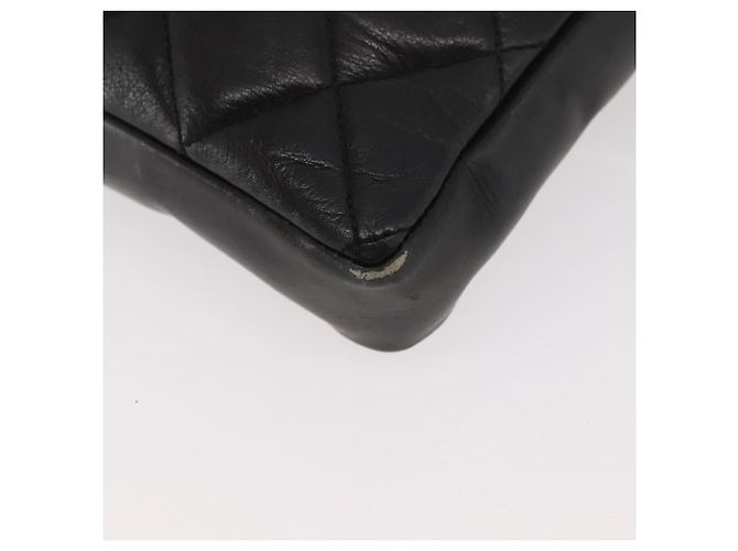 CHANEL Borsa a vita Matelassé in pelle di agnello nera oro CC Auth BA12100 Nero D'oro - vista 11
