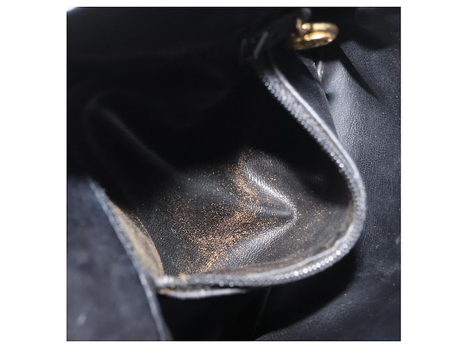 CHANEL Borsa a vita Matelassé in pelle di agnello nera oro CC Auth BA12100 Nero D'oro - vista 23