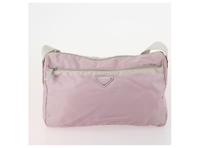 Borsa a Spalla PRADA Nylon 5 Set Verde Nero Rosa Auth 174956 - vista 12