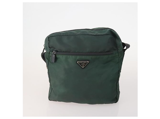 Borsa a Spalla PRADA Nylon 5 Set Verde Nero Rosa Auth 174956 - vista 2