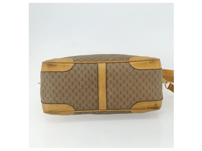 Gucci Borsa a mano Micro GG Supreme PVC 2 vie Beige Oro 002 58 0033 Auth 175355 D'oro - vista 11