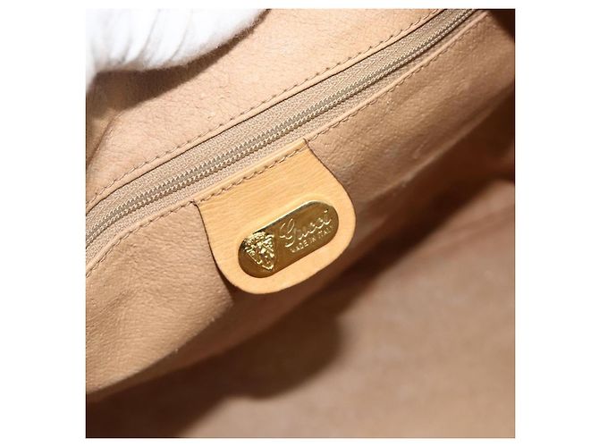 Gucci Borsa a mano Micro GG Supreme PVC 2 vie Beige Oro 002 58 0033 Auth 175355 D'oro - vista 17