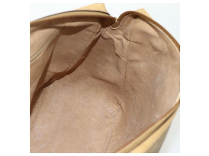 Gucci Borsa a mano Micro GG Supreme PVC 2 vie Beige Oro 002 58 0033 Auth 175355 D'oro - vista 19