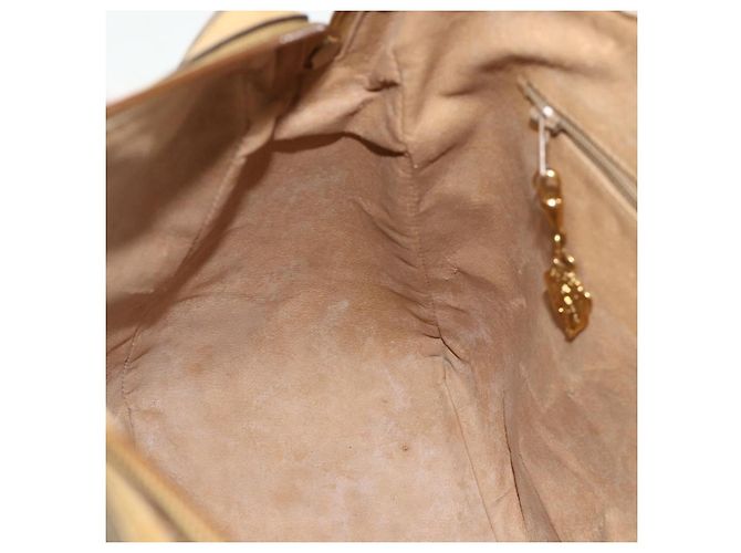 Gucci Borsa a mano Micro GG Supreme PVC 2 vie Beige Oro 002 58 0033 Auth 175355 D'oro - vista 20