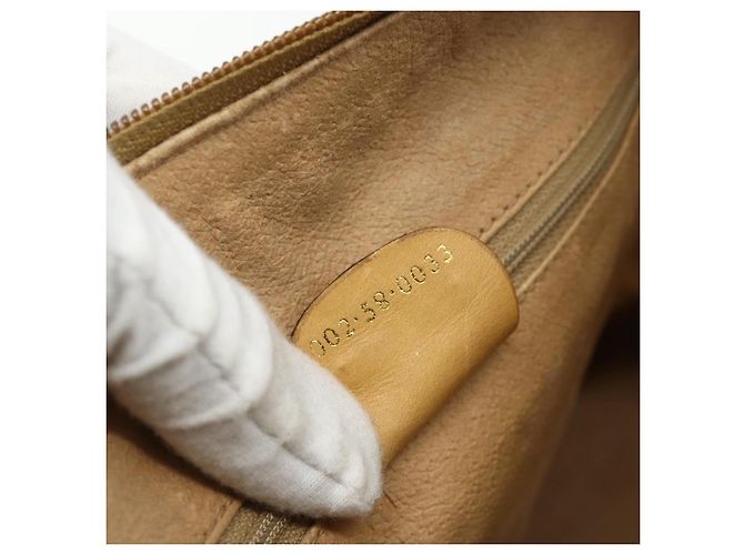 Gucci Borsa a mano Micro GG Supreme PVC 2 vie Beige Oro 002 58 0033 Auth 175355 D'oro - vista 23