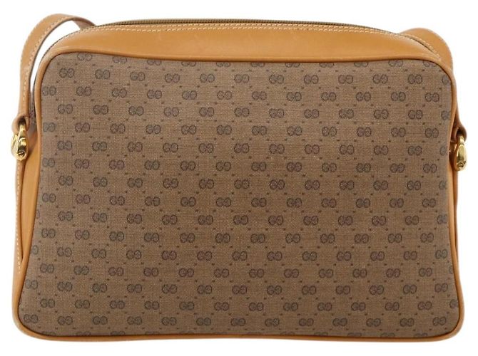 Gucci Borsa a Spalla Micro GG Supreme PVC Beige Oro 001 098 1244 Auth 175291 D'oro - vista 3
