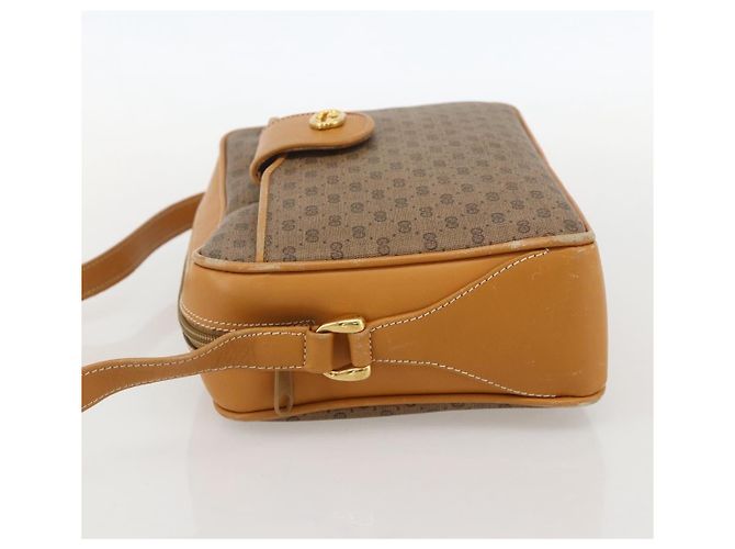 Gucci Borsa a Spalla Micro GG Supreme PVC Beige Oro 001 098 1244 Auth 175291 D'oro - vista 4