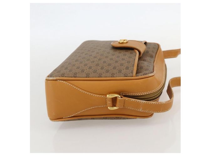 Gucci Borsa a Spalla Micro GG Supreme PVC Beige Oro 001 098 1244 Auth 175291 D'oro - vista 5