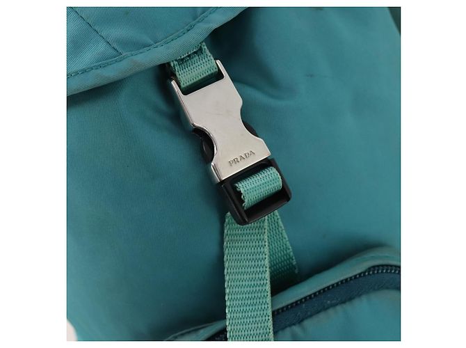 PRADA Backpack Nylon Light Blue Silver Auth INZ057 Silvery - view 17