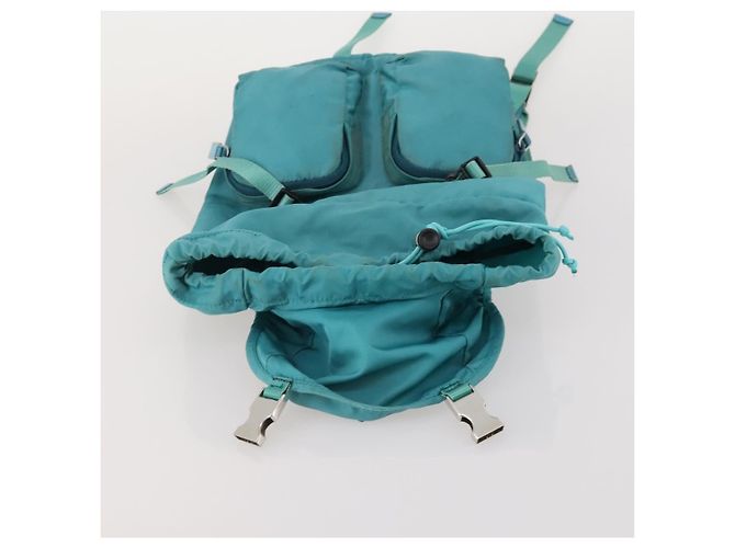 PRADA Backpack Nylon Light Blue Silver Auth INZ057 Silvery - view 19