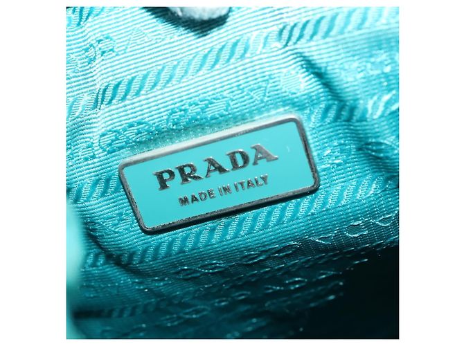 PRADA Backpack Nylon Light Blue Silver Auth INZ057 Silvery - view 23