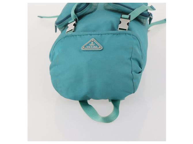 PRADA Backpack Nylon Light Blue Silver Auth INZ057 Silvery - view 6